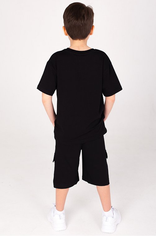 Хлопковая футболка оверсайз с лайкрой для мальчика Takro
