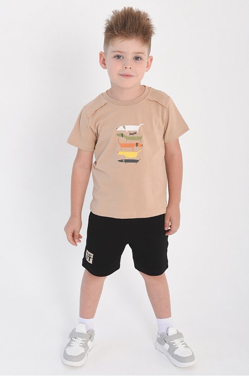 Хлопковые шорты из интерлока для мальчика Takro