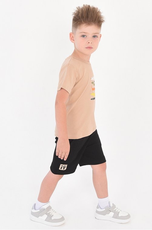 Хлопковые шорты из интерлока для мальчика Takro