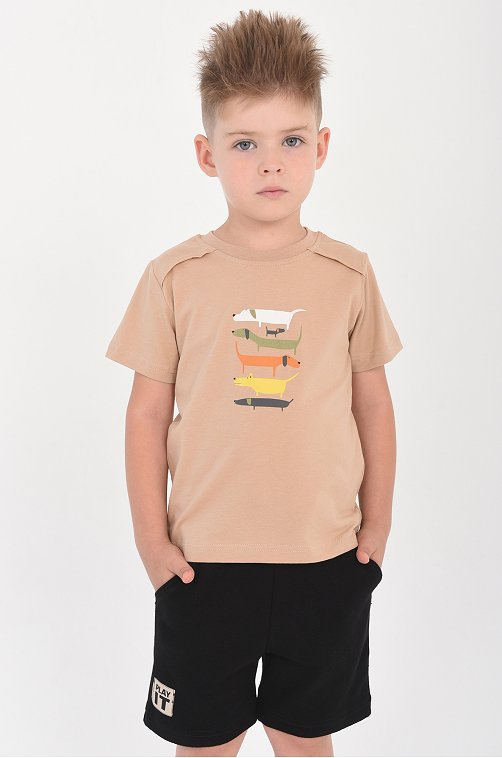 Хлопковые шорты из интерлока для мальчика Takro