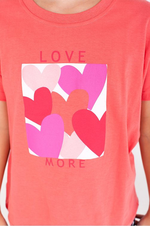 Хлопковая футболка для девочки Takro