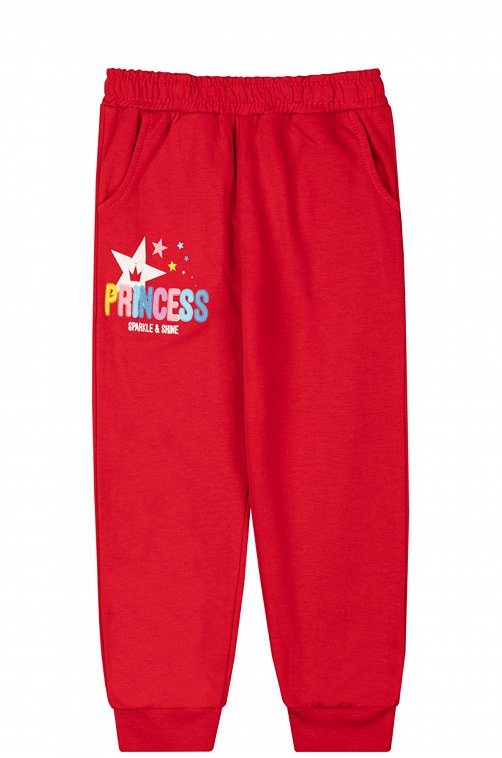 Теплые брюки из футера с начесом для девочки Takro