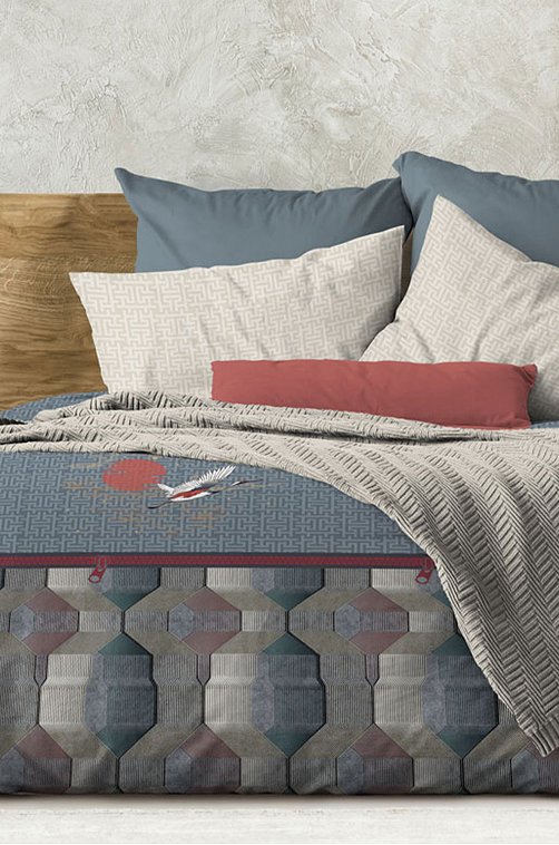 Постельное белье из бязи, евро, наволочки 70*70 Wenge