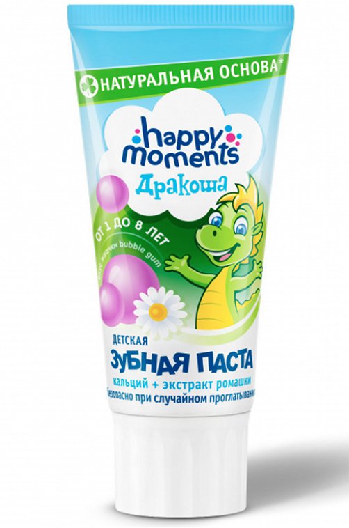 Детская зубная паста со вкусом жвачки 60 мл Happy Moments