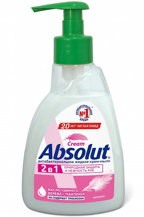 Мыло жидкое Absolut 2в1 нежное 250 г. Absolut