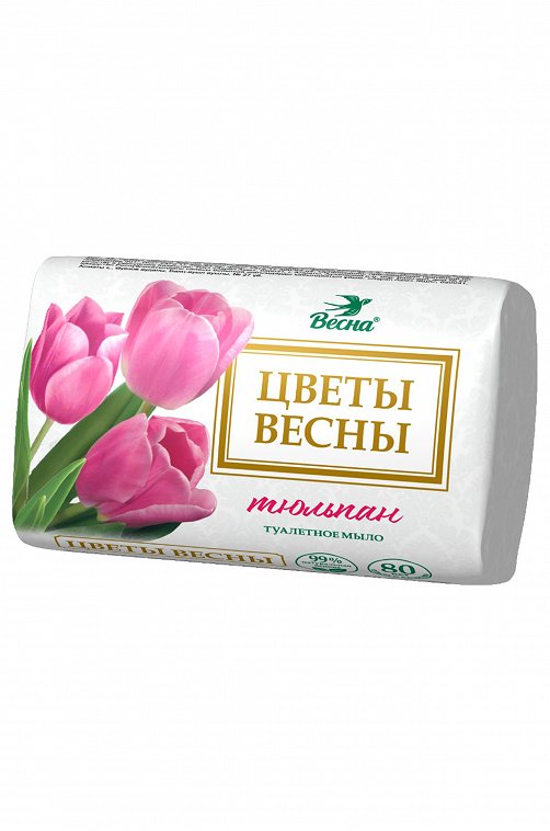 Мыло туалетное с ароматом тюльпана 90 гр Весна