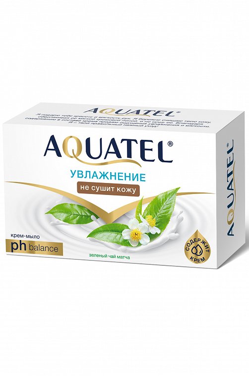 Крем-мыло твердое зеленый чай матча 90 гр Aquatel