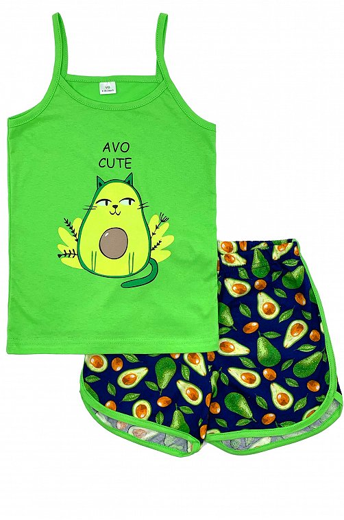 Пижама для девочки VGtrikotazh 6632085 синий купить оптом в HappyWear.ru