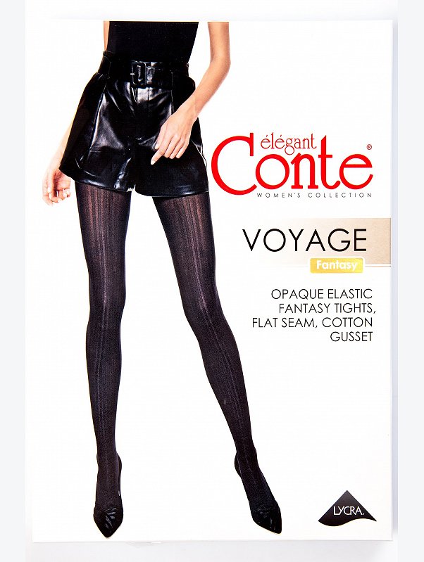 Женские колготки с вертикальным переплетением 60 ден Conte Elegant