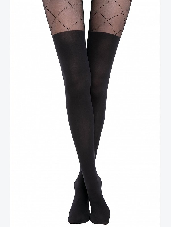 Плотные эластичные фантазийные колготки 50 ден Conte Elegant