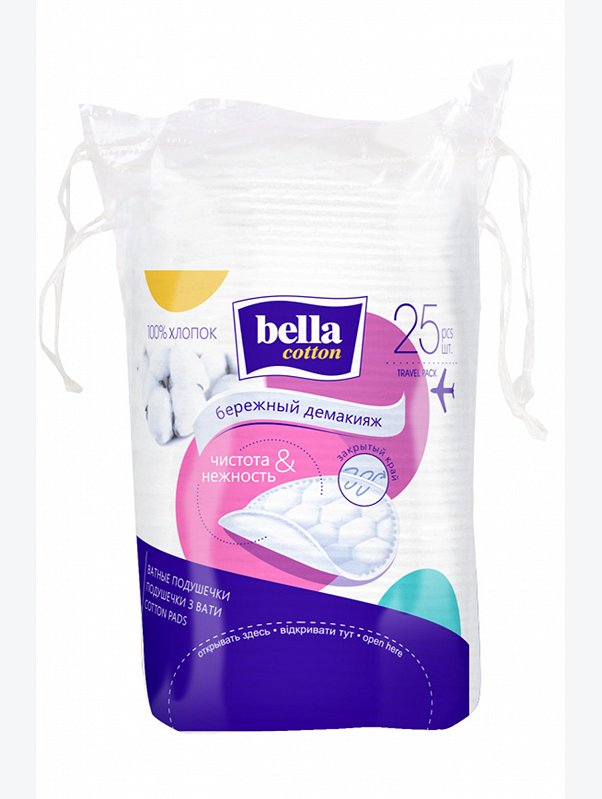 Ватные подушечки bella cotton, 25 шт Bella