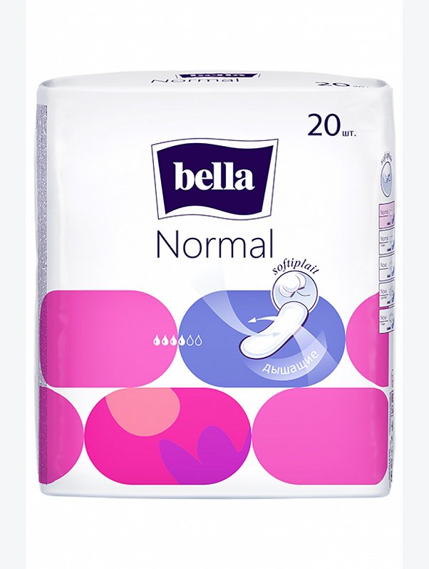 Женские гигиенические прокладки без крылышек bella Normal 20 шт. Bella