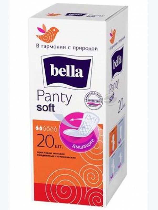 Ежедневные прокладки Panty Soft 20 шт Bella
