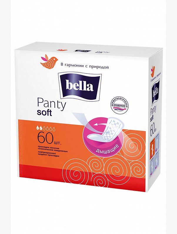 Ежедневные прокладки Panty Soft 60 шт Bella