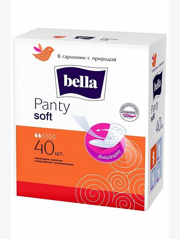 Женские ежедневные прокладки bella panty soft 40 шт. Bella
