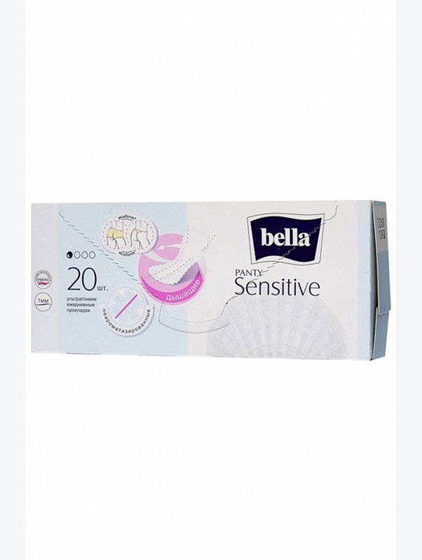 Женские ультратонкие ежедневные прокладки bella panty Sensitive 20 шт. Bella