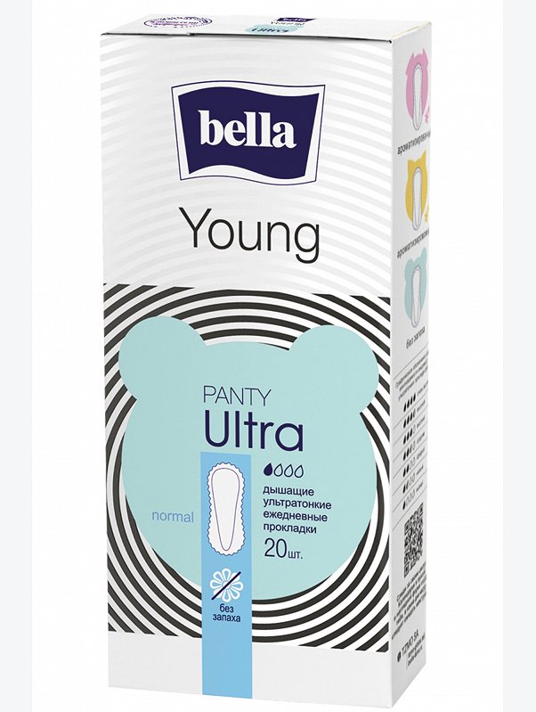 Женские ежедневные прокладки bella Panty Ultra Young sensitive 20 шт. Bella