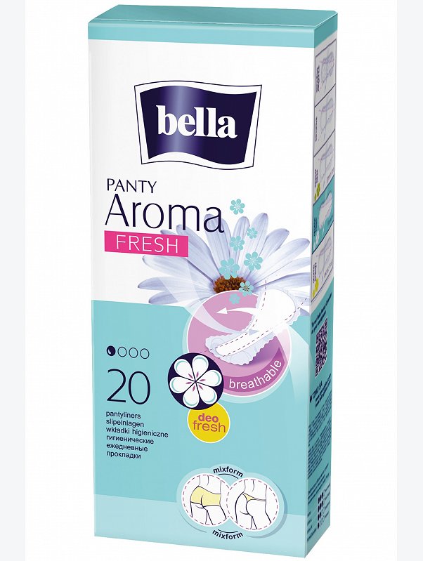 Женские ультратонкие ежедневные прокладки bella panty Aroma fresh 20 шт. Bella