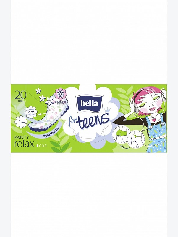 Женские ежедневные прокладки bella for teens relax 20 шт. Bella
