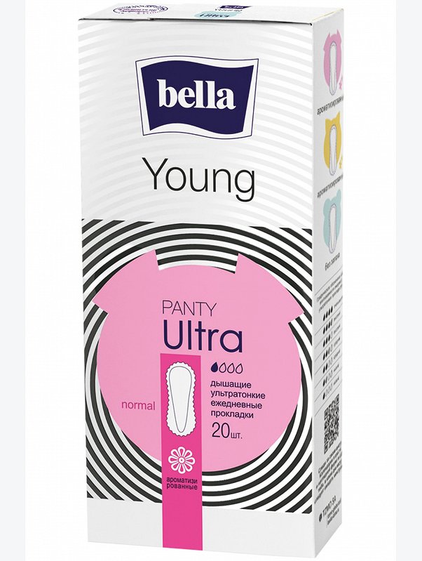 Женские ультратонкие ежедневные прокладки bella Panty Ultra Young relax 20 шт. Bella