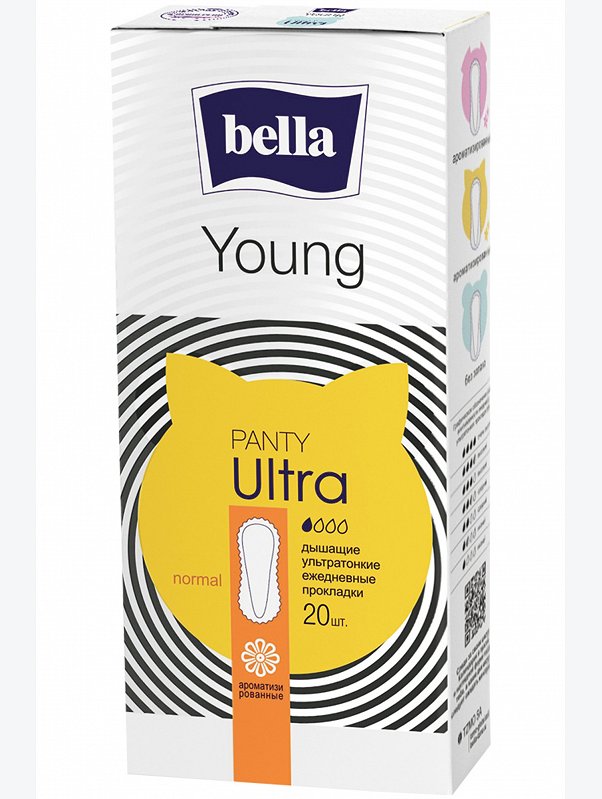 Женские ежедневные прокладки bella Panty Ultra Young energy 20 шт. Bella