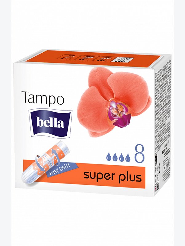 Тампоны без аппликатора bella tampo super plus 8 шт. Bella