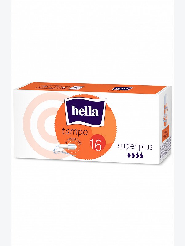 Тампоны без аппликатора bella tampo super plus 16 шт. Bella