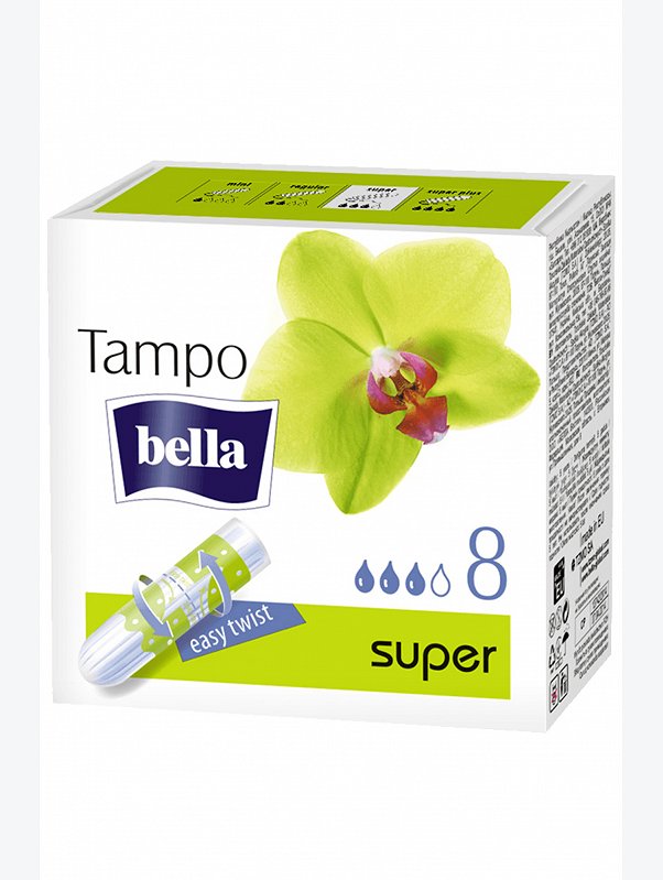 Тампоны без аппликатора bella tampo super 8 шт. Bella