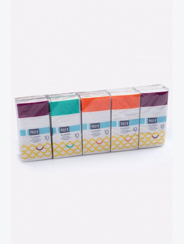 Носовые платочки bella №1 Classic двухслойные 10x10 шт. Bella