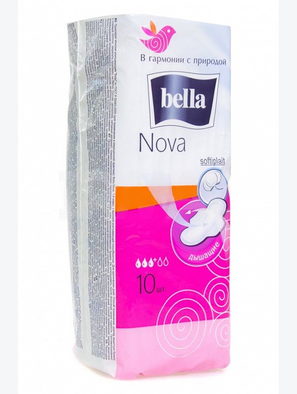 Женские гигиенические прокладки с крылышками bella Nova 10 шт. Bella