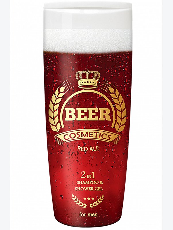 Гель-шампунь для душа Beer cosmetics красный эль 2в1 400 мл БИГ