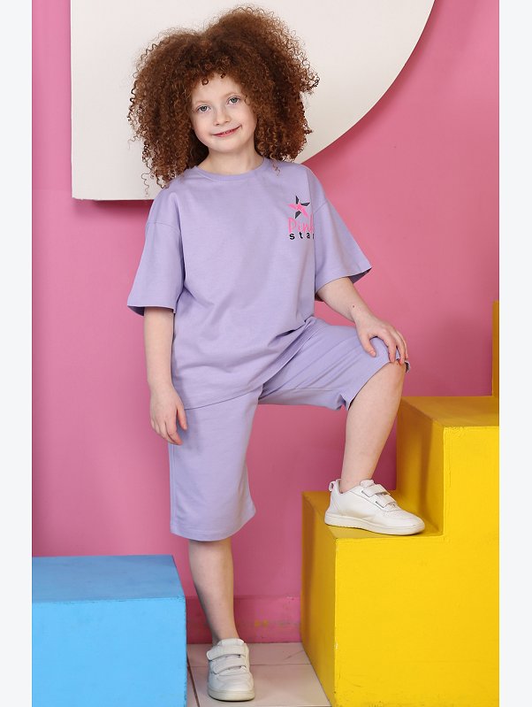 Костюм из футера двухнитки для девочки Baby Style