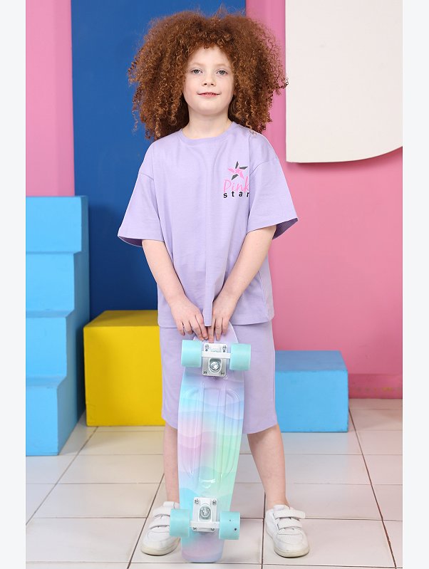 Костюм из футера двухнитки для девочки Baby Style
