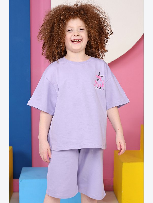 Костюм из футера двухнитки для девочки Baby Style