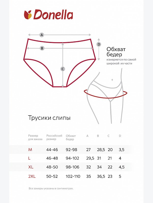 Женские трусы-слипы 5 шт. Donella