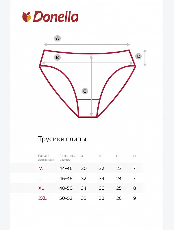 Женские трусы-слипы 7 шт. Donella