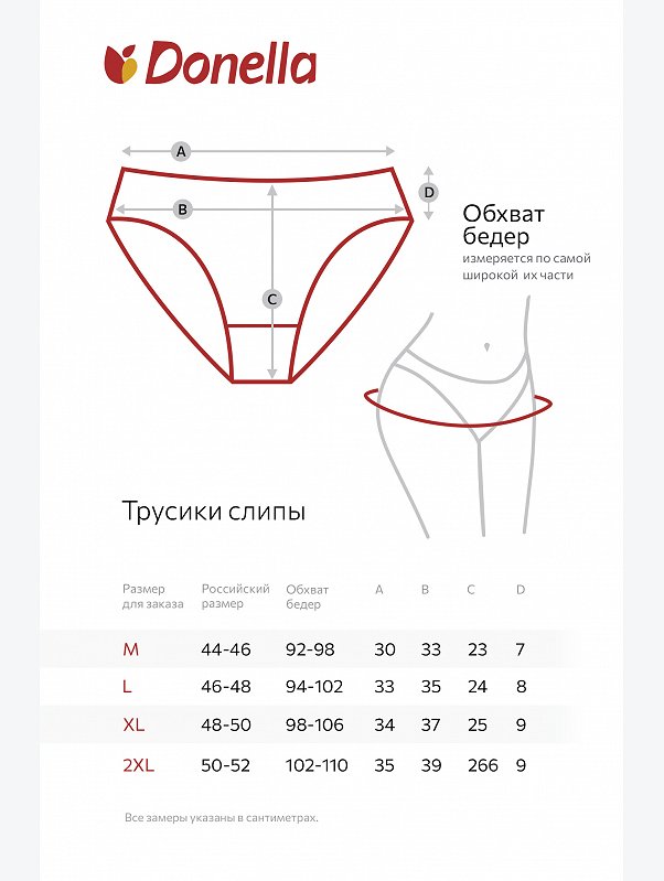 Женские трусы-слипы 5 шт. Donella