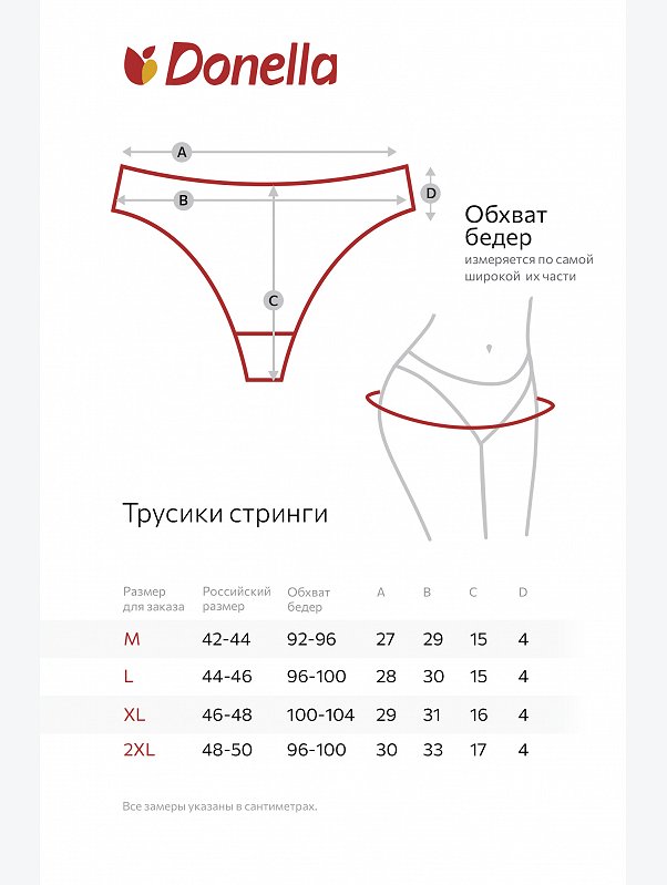 Женские трусы-стринги Donella