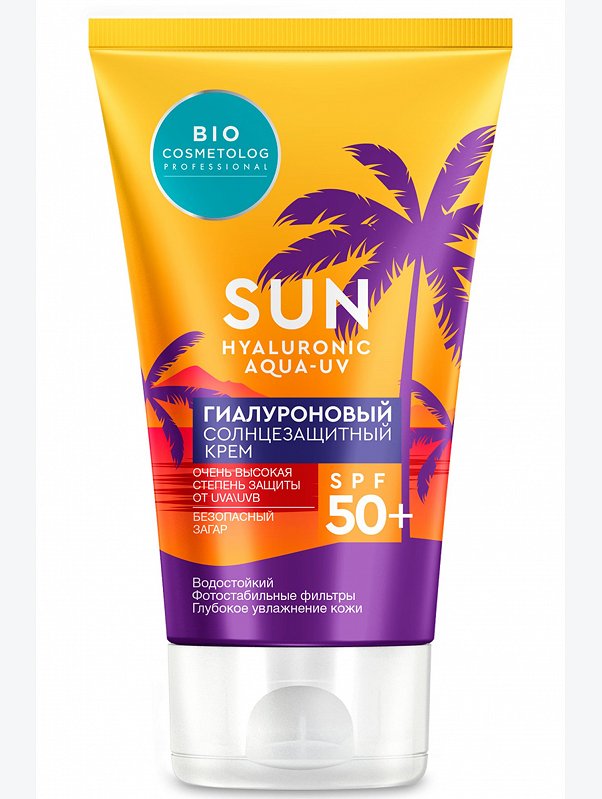 Гиалуроновый солнцезащитный крем SPF 50+ 150 мл Fito косметик