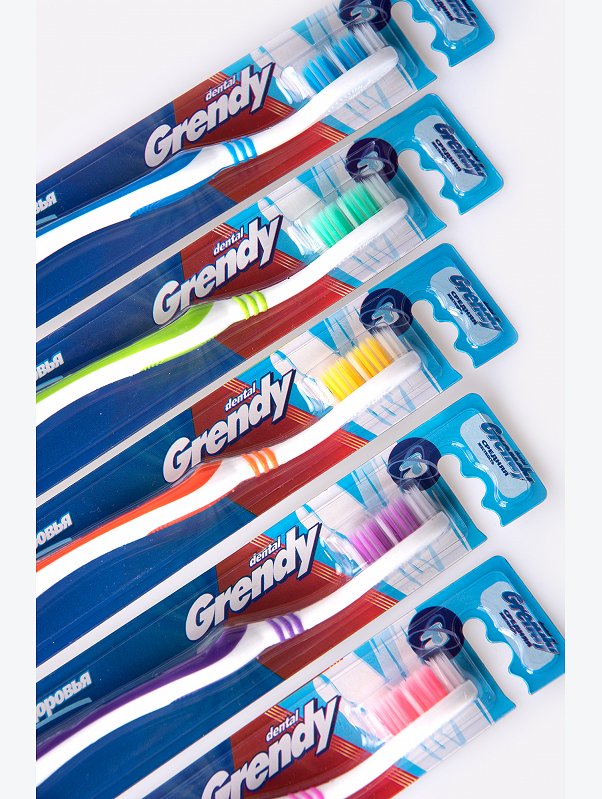 Зубная щетка средней жесткости Grendy