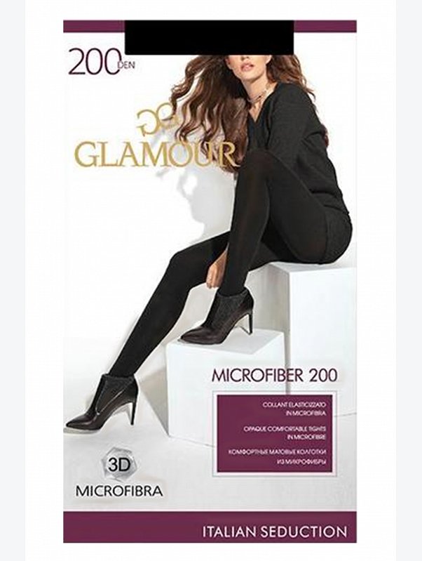 Женские теплые колготки 200 ден Glamour