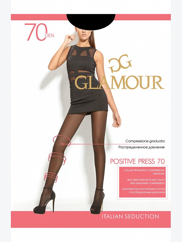 Женские плотные колготки 70 ден Glamour