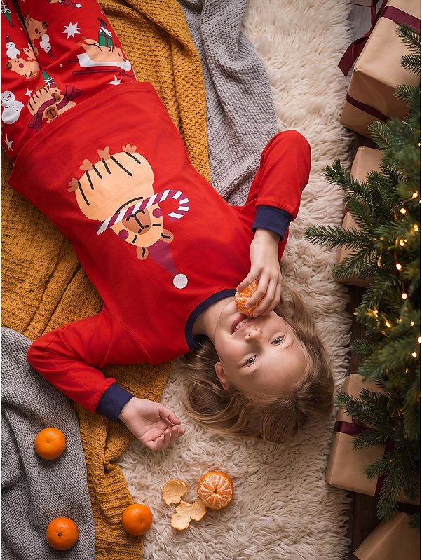 Детская новогодняя пижама Happyfox