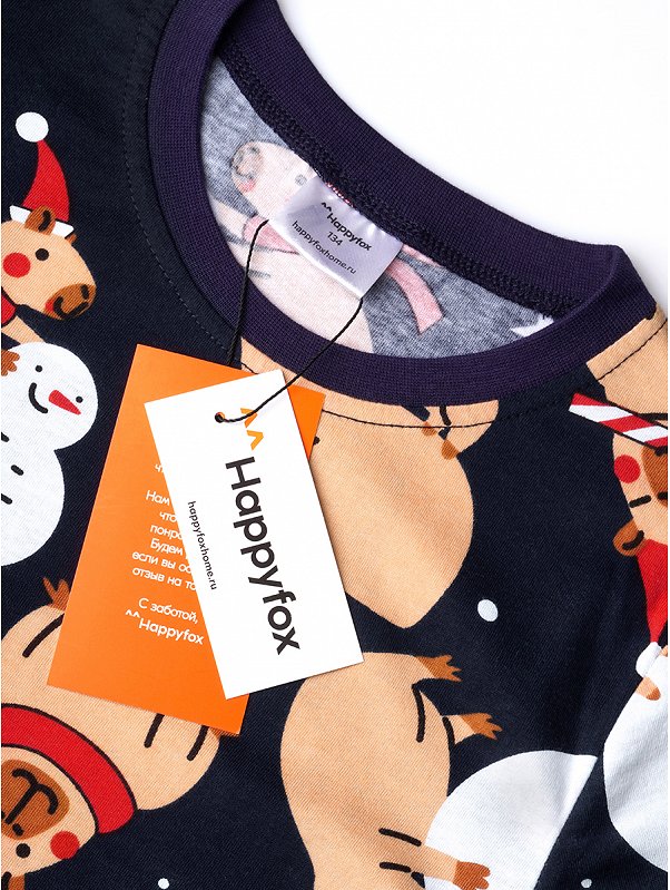 Детская новогодняя пижама Happyfox
