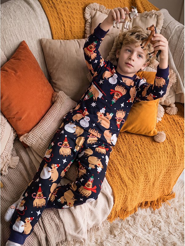 Детская новогодняя пижама Happyfox