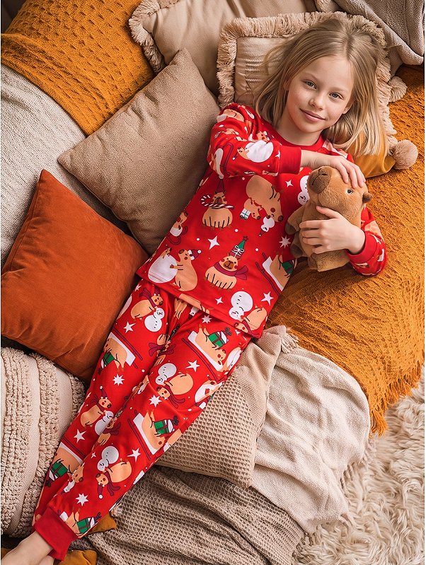 Детская новогодняя пижама Happyfox