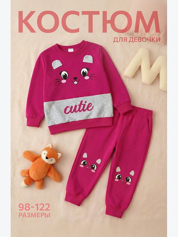 Костюм для девочки из футера Happyfox