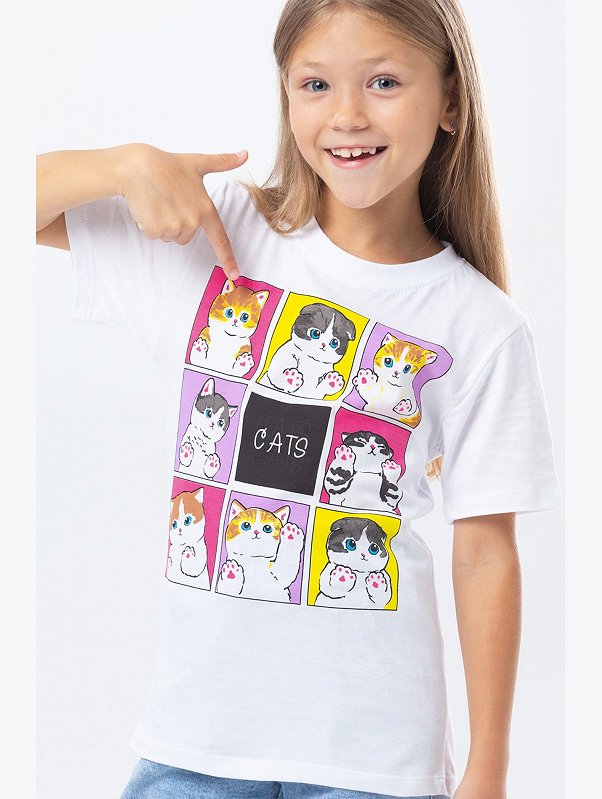 Детская хлопковая футболка Happyfox