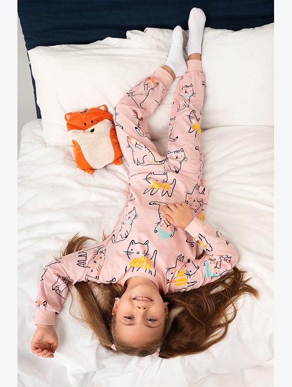 Хлопковая пижама для девочки Happyfox