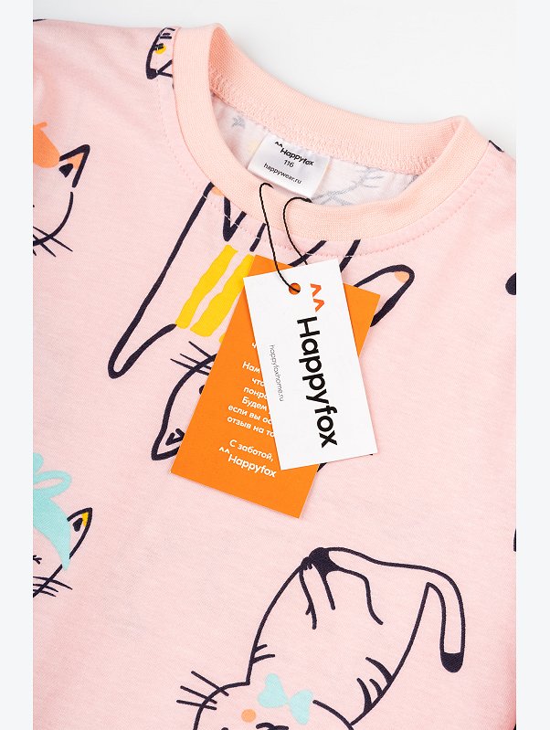 Хлопковая пижама для девочки Happyfox